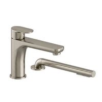 Bath Faucet With Hand Shower in Brushed Nickel Finish