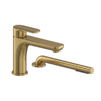 Robinet de Bain avec Douchette Or Brossé