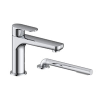 CHROME BATH FAUCET WITH HAND SHOWER