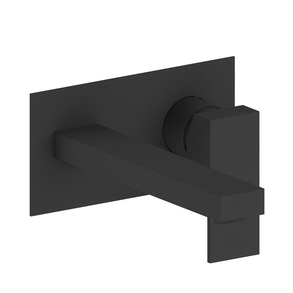 Robinet de bain mural carré noir mat