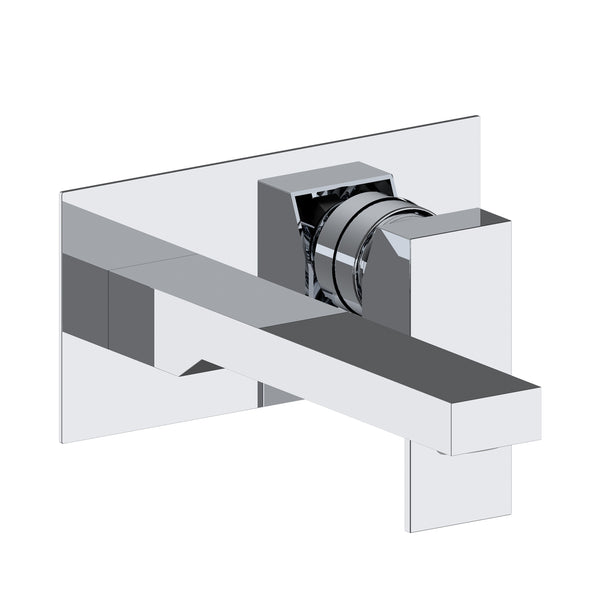 Robinet de bain mural carré chrome