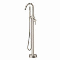 Freestanding Bathtub Faucet in Brushed Nickel Finish