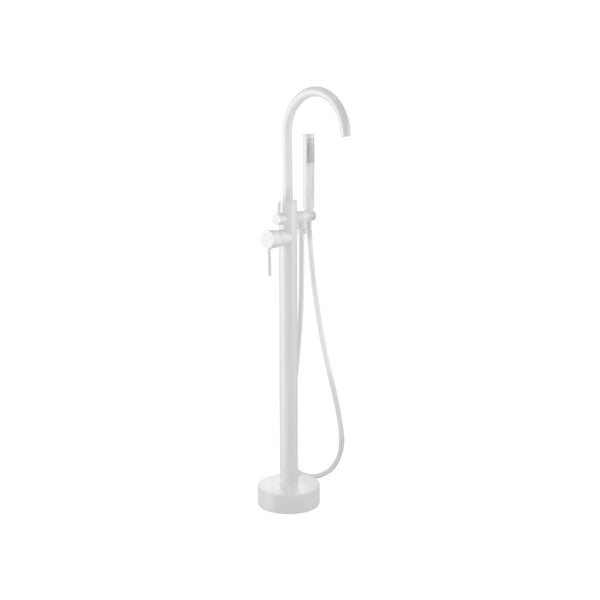Matte White Round Freestanding Faucet