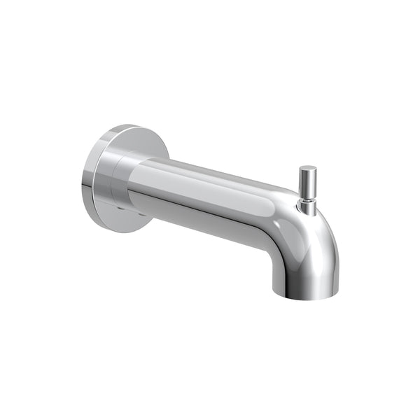 CHROME ROUNDED BATHTUB SPOUT