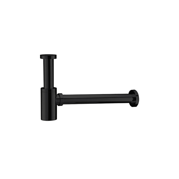Matte black decorative waste drain trap