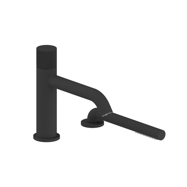 STELLA-BK matte black bath faucet with handshower