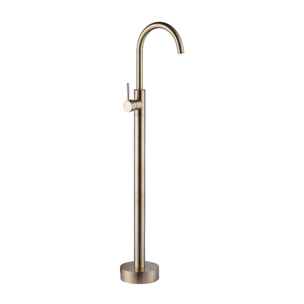 Brushed brass (Gold) Freestanding Round Faucet Without Handshower