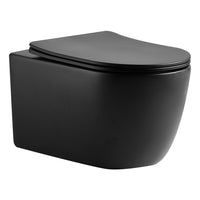 Wall-mounted toilet in Matte Black finish