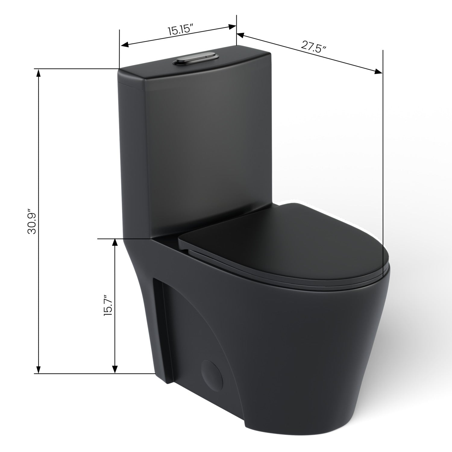 Black One-Piece Toilet - Best Selection of Matte & Other Toilets – Agua ...