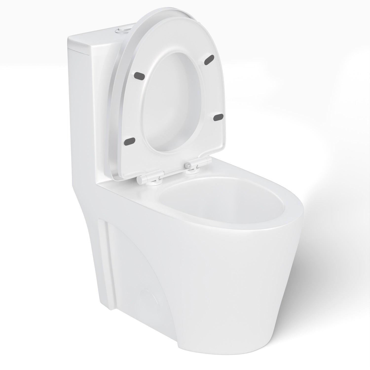 Matte white, onepiece, elongated, dualflush toilet Agua Canada