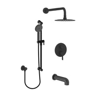 Bath-Shower Faucet Set in Matte black finish
