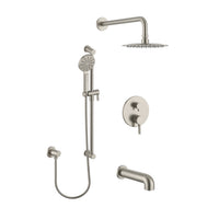 Brushed Nickel Bath-Shower Faucet Set