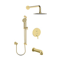 Bath-Shower Faucet Set in Brushed brass (Gold) finish