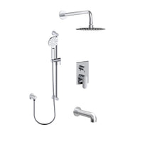 Round Shower-Tub Kit in Chrome Finish