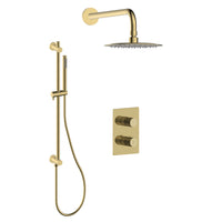 Pressure-Balanced Shower Faucet Kit in Brushed Brass (Gold) Finish
