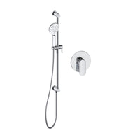Shower Set with Hand Shower on Rail and Integrated Elbow Connector