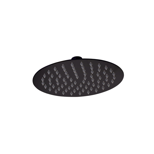 Tête de douche ronde 12'' noir mat