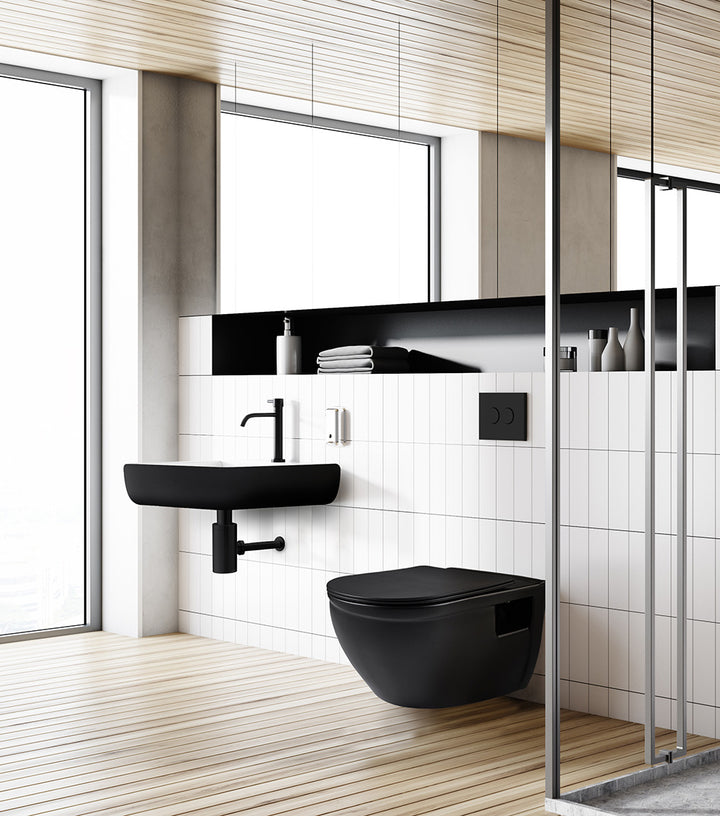 Timeless Style: MONROE-BK Matte Black Faucet with Pull-Out Spray and 2 Jet Options.