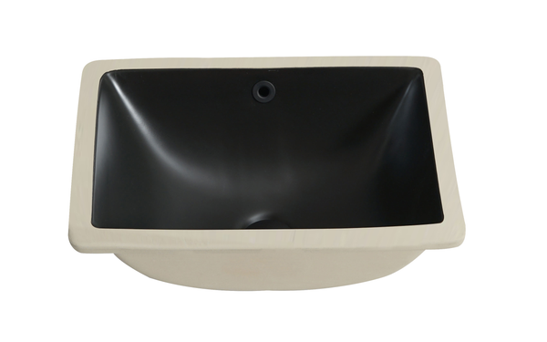 Matte black undermount porcelain sink 13’’X18’’