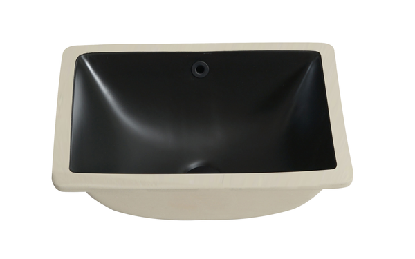 Lavabo sous plan en porcelaine noir mat 13’’X 18’’