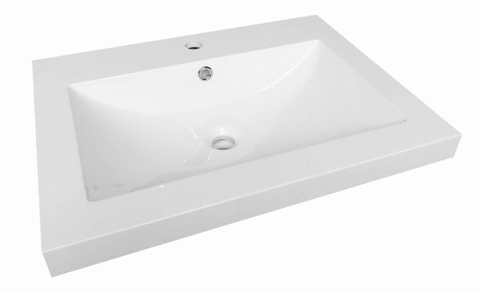 Layla lavatory acrylic sink with elegant design & smooth curves, perfect for contemporary bathrooms.