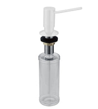 MAXIMOS-W undermount round soap dispenser in matte white