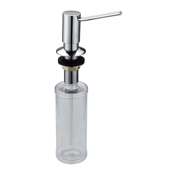 Chrome undermount round soap dispenser