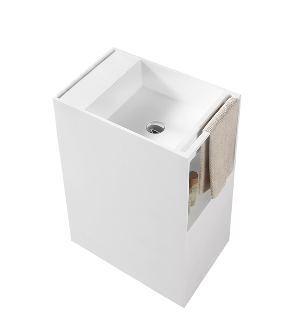 23’’X15’’ pedestal solid surface lavatory